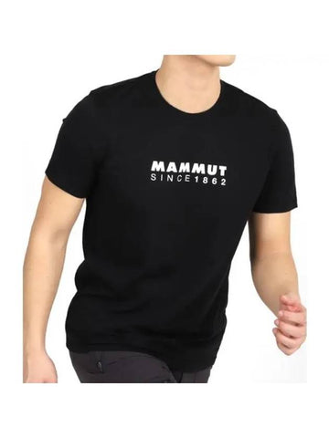 Core Logo Short Sleeve T-Shirt Black - MAMMUT - BALAAN 1