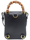 Women s Gucci 702106 Black Leather Bamboo Top Handle Mini 2WAY gt bag Gangbuk used luxury goods - GUCCI - BALAAN 4