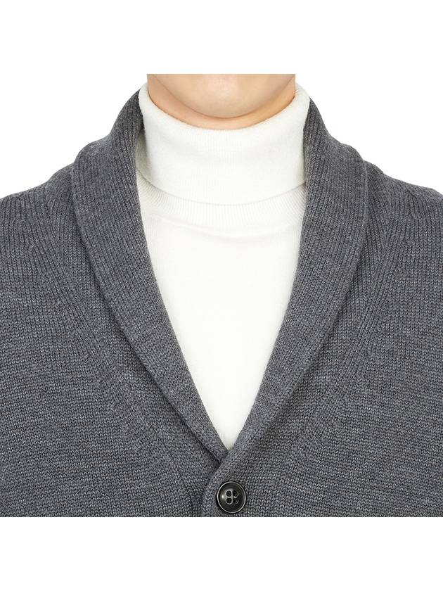 Men's Wool Cardigan Grey - DRUMOHR - BALAAN 7