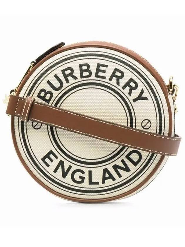 Canvas Logo Louise Horseferry Round Cross Bag White - BURBERRY - BALAAN 3