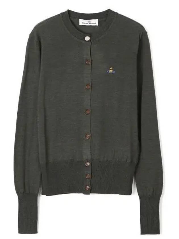 Bea Embroidered Logo Cardigan Green - VIVIENNE WESTWOOD - BALAAN 2