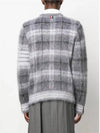 Check 4 Bar Mohair Knit Top Grey - THOM BROWNE - BALAAN 5