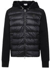 Men's Fleece Zip-Up Padding Black - MONCLER - BALAAN 2