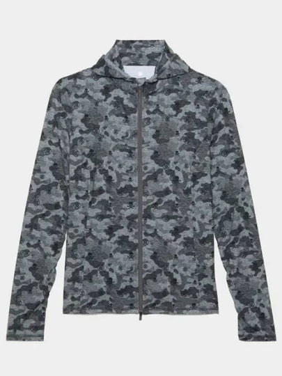 Icon Camo Print Full Hoodie Jacket Charcoal Heather Grey - G/FORE - BALAAN 2