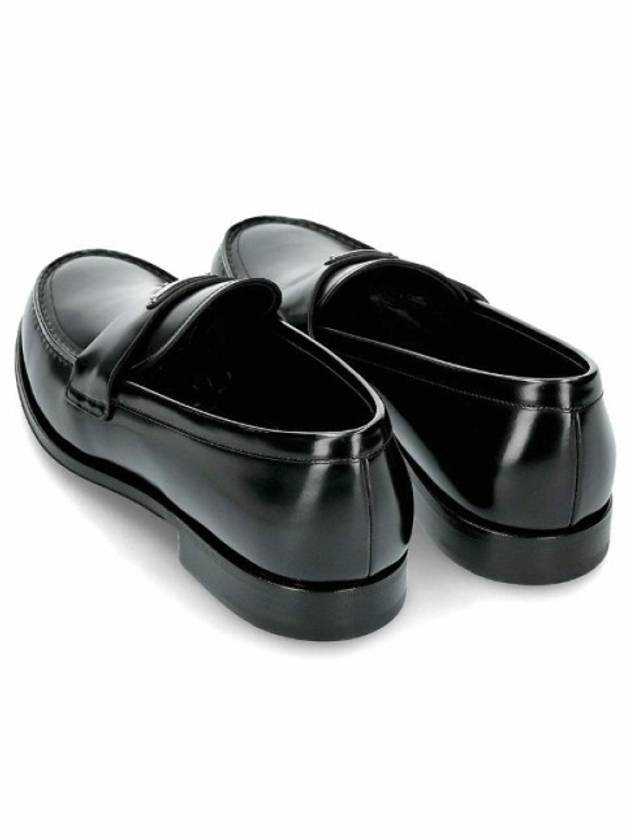 Brushed Leather Loafers Black - PRADA - BALAAN 4