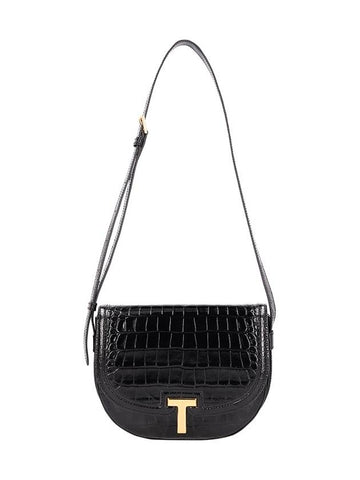 SHINY STAMPED CROCODILE LEATHER WALLIS CROSSBODY BAG - TOM FORD - BALAAN 1