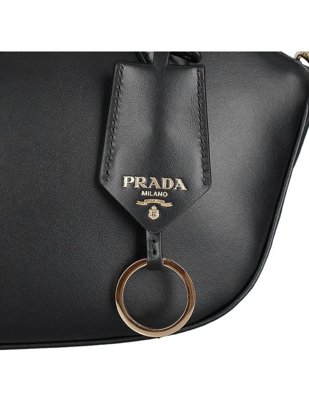 Small Leather Hand Shoulder Bag Black - PRADA - BALAAN 10