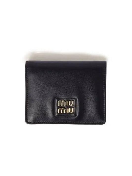 Small Leather Half Wallet Black - MIU MIU - BALAAN 2