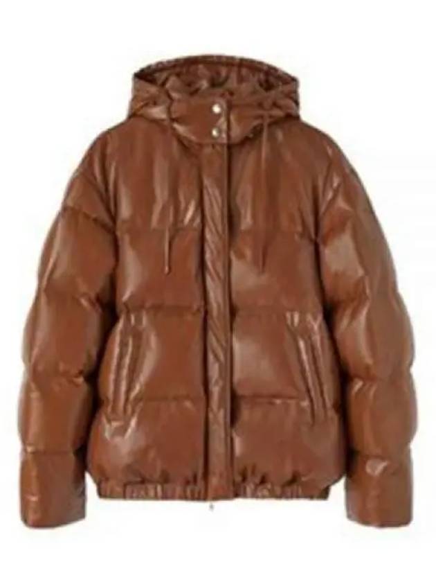 Drawstring Hood Goose Down Jacket Padded Brown - JIL SANDER - BALAAN 2