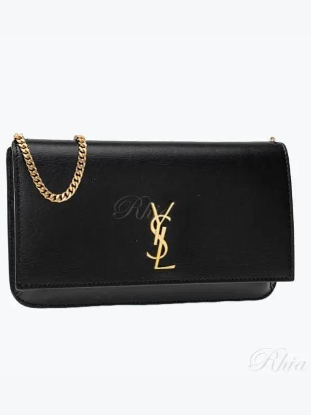 Cassandra Phone Holder Strap Cross Bag Black - SAINT LAURENT - BALAAN 2