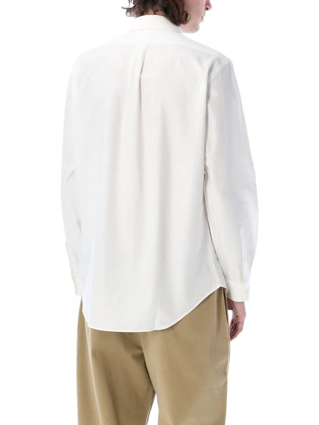 Embroidery Pony Oxford Long Sleeve Shirt White - POLO RALPH LAUREN - BALAAN 3