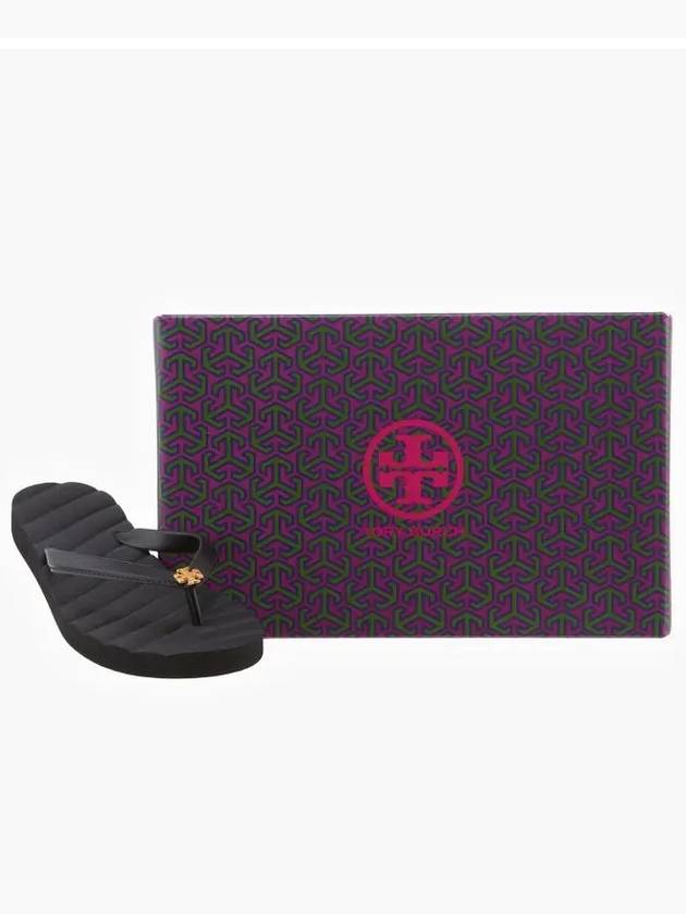 Kira Logo Flip Flops Black - TORY BURCH - BALAAN 4