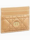 Caro 5-Slot Supple Cannage Calfskin Card Wallet Tan - DIOR - BALAAN 3