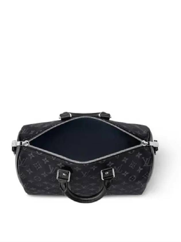 Keepall Bandouliere 35 Monogram Eclipse Duffel Bag Black - LOUIS VUITTON - BALAAN 2