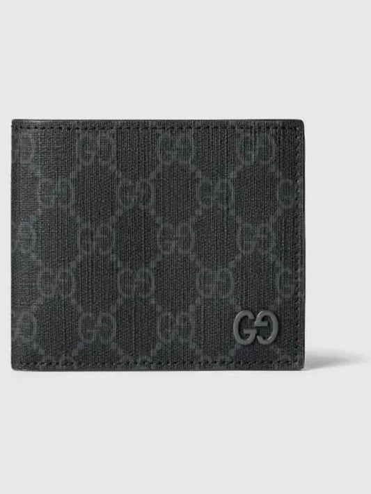 GG Supreme Grey Interior Bifold Half Wallet Black - GUCCI - BALAAN 2