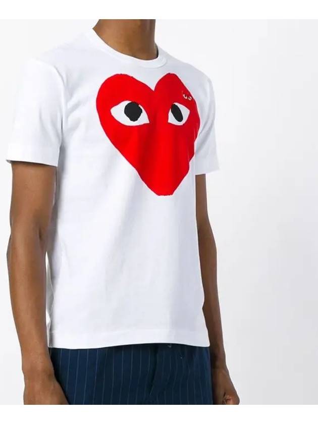 P1T026 Big Heart Short Sleeve TShirt - COMME DES GARCONS PLAY - BALAAN 4