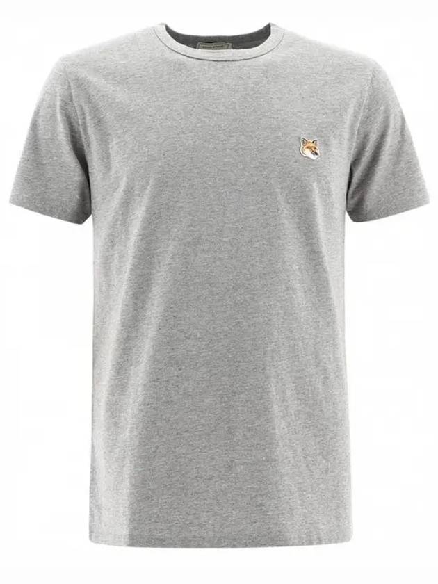 Fox Head Patch Classic Short Sleeve T-Shirt Grey Melange - MAISON KITSUNE - BALAAN 2