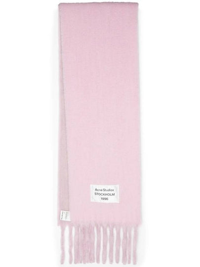 Logo Label Fringe Scarf Pink - ACNE STUDIOS - BALAAN 2