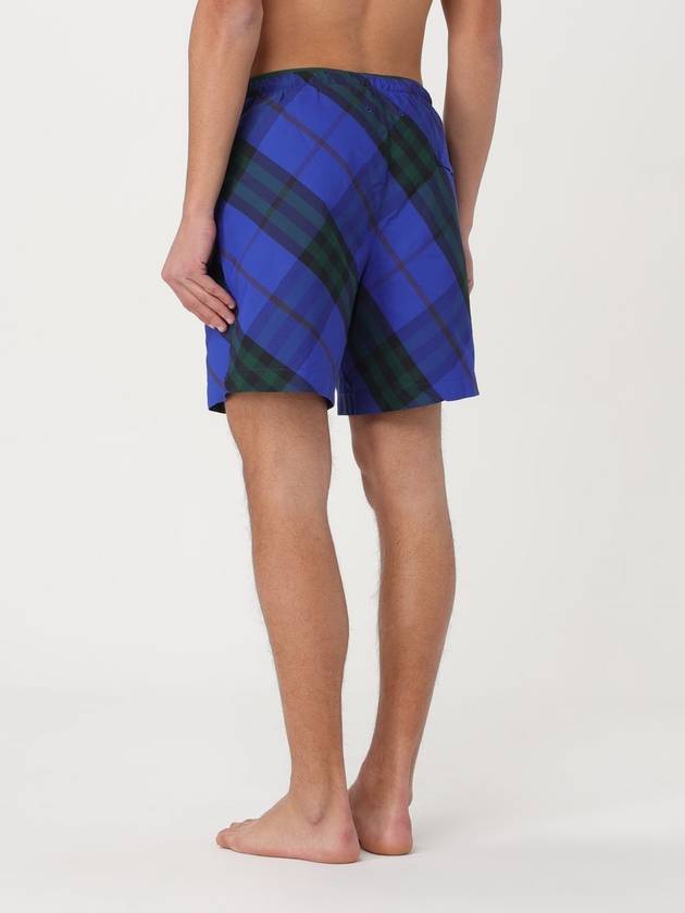 Check Twill Swim Shorts Blue - BURBERRY - BALAAN 3