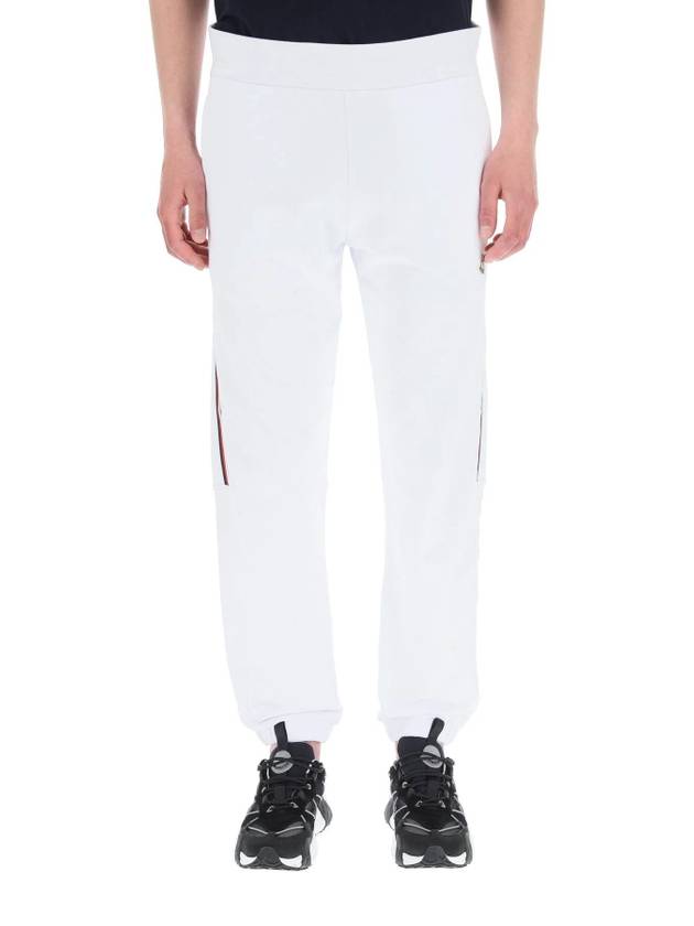 Tricolor Logo Sweat Track Pants White - MONCLER - BALAAN 1