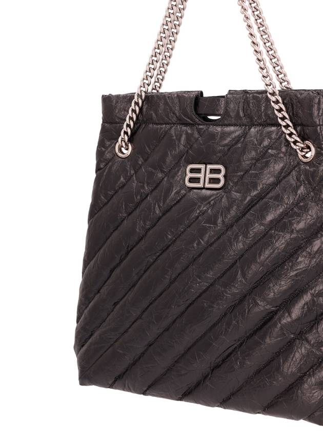 Medium Crush Quilted Tote Bag Black - BALENCIAGA - BALAAN 4