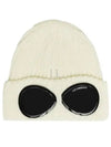 Signature Goggles Wool Beanie White - CP COMPANY - BALAAN 2