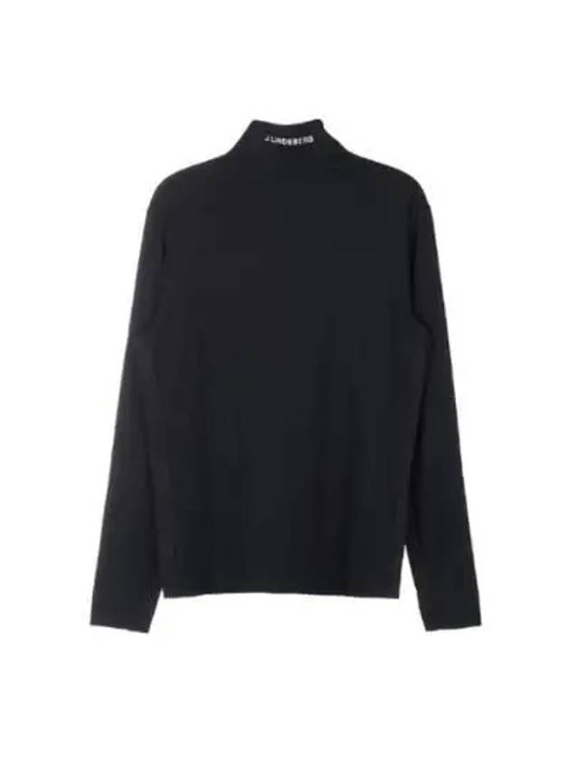 Luke Half Zip Up Mid Long Sleeve T-Shirt Black - J.LINDEBERG - BALAAN 2