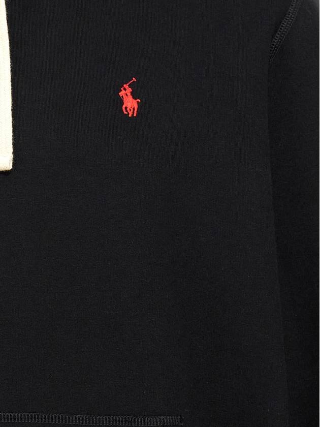 Embroidered Logo Pony Hoodie Black - POLO RALPH LAUREN - BALAAN 5