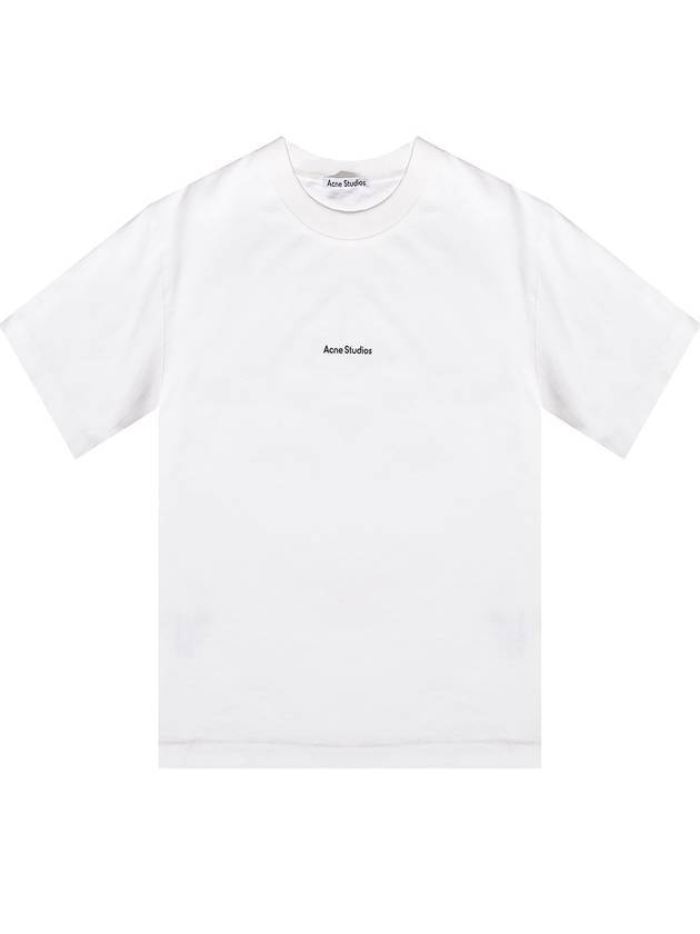 Logo Crew Neck Short Sleeve T-Shirt White - ACNE STUDIOS - BALAAN 1