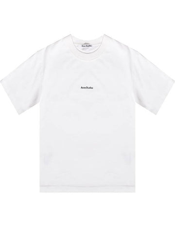 Logo Crew Neck Short Sleeve T-Shirt White - ACNE STUDIOS - BALAAN 1