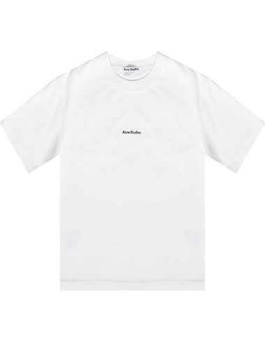 Logo Crew Neck Short Sleeve T-Shirt White - ACNE STUDIOS - BALAAN 1