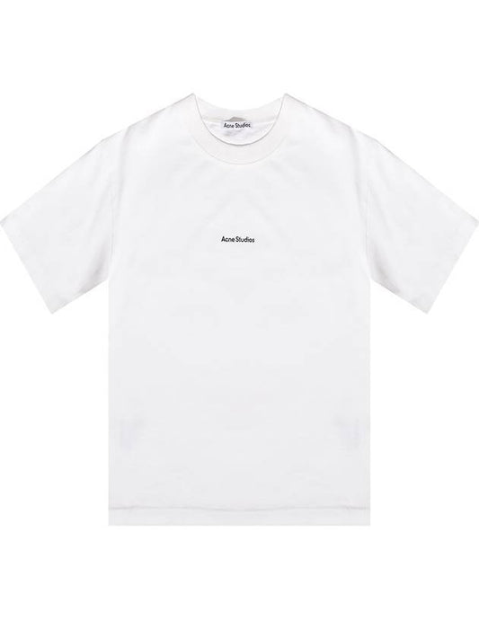 Logo Crew Neck Short Sleeve T-Shirt White - ACNE STUDIOS - BALAAN 1