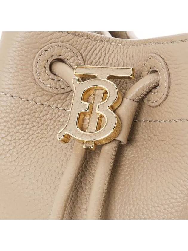 Logo Leather Mini Bucket Bag Beige - BURBERRY - BALAAN 7