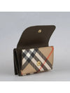 Check Half Wallet Beige - BURBERRY - BALAAN 3