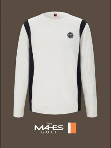 Logo Knit Sweater White MEN Orange Label Hybrid Knit Windproof Homme GN30290 - MAHES - BALAAN 1