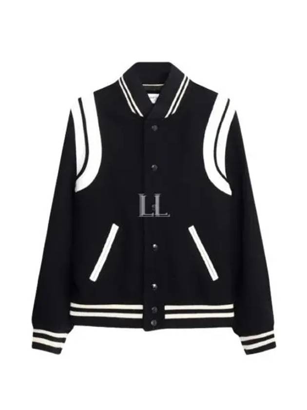 Teddy Jacket In Wool Black - SAINT LAURENT - BALAAN 2