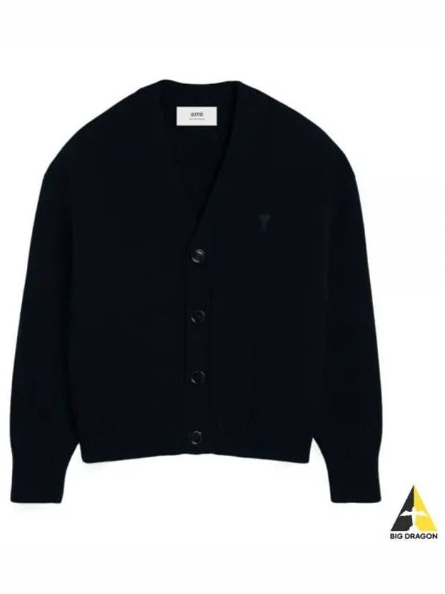 De Coeur Wool Cardigan Black - AMI - BALAAN 2