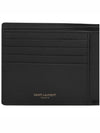 Cassandre  Leather Half Wallet Black - SAINT LAURENT - BALAAN 6