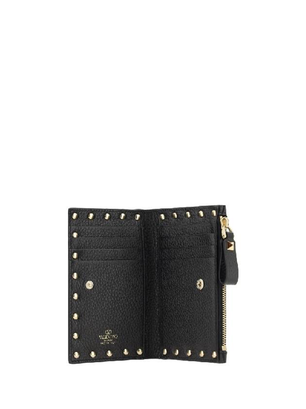 Rockstud Card Wallet Black - VALENTINO - BALAAN 3