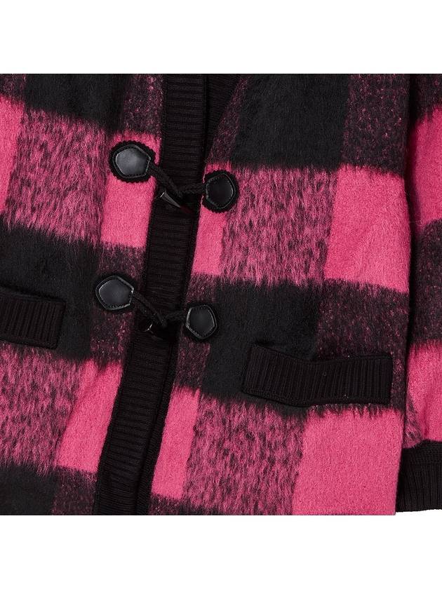 Gingham big check wool half coat pink - THE GREEN LAB - BALAAN 10