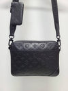 Black Monogram Shadow Duo Messenger Bag - LOUIS VUITTON - BALAAN 1