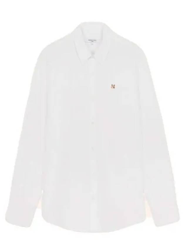 Small Fox Head Patch Classic Long Slevee Shirt White - MAISON KITSUNE - BALAAN 2