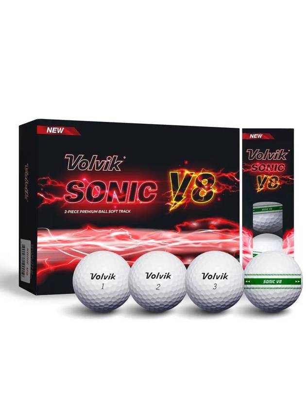 5 Dozen 60 Ball Golf Sonic V8 Soft Track 2 Pieces - VOLVIK - BALAAN 7