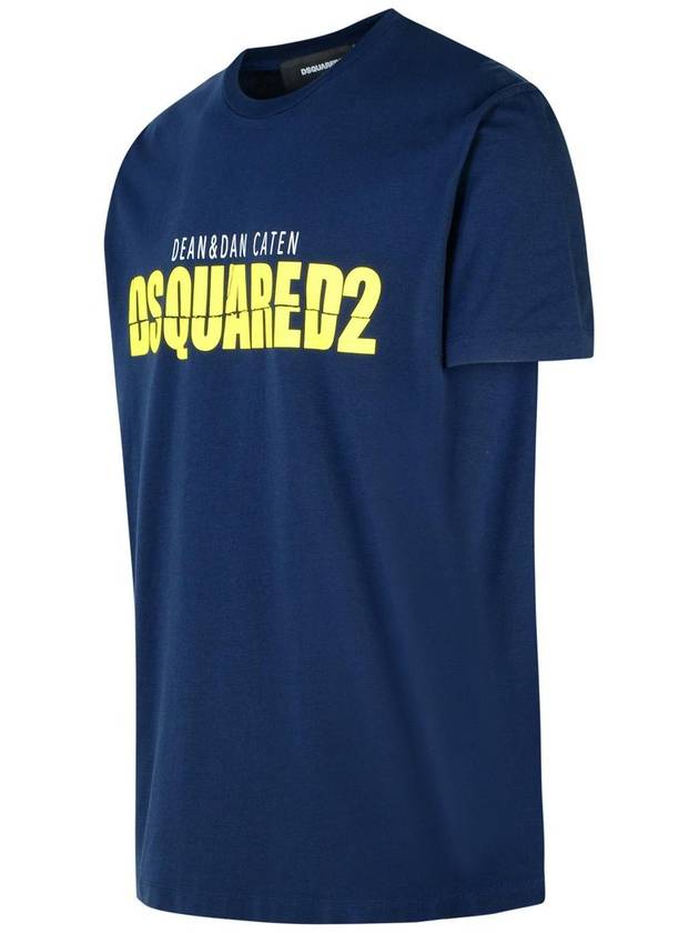 DSQUARED2 Navy Cotton T-Shirt - DSQUARED2 - BALAAN 2