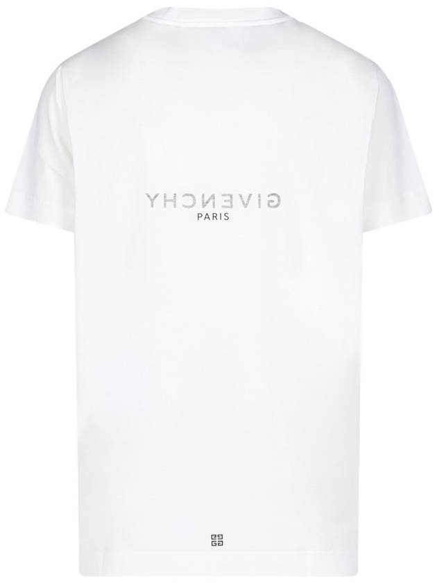 Reverse Oversized Short Sleeve T-Shirt White - GIVENCHY - BALAAN 3