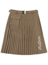 Utility pleated midi skirt DARK BROWN WOMAN - MALBON GOLF - BALAAN 1