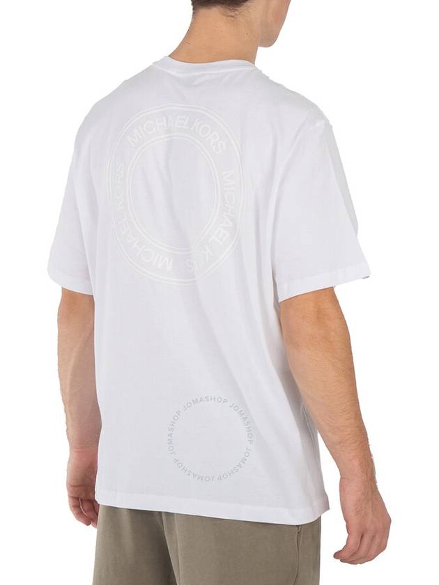 Michael Kors Men's White Logo Cotton T-Shirt, Size Medium - MICHAEL KORS - BALAAN 3