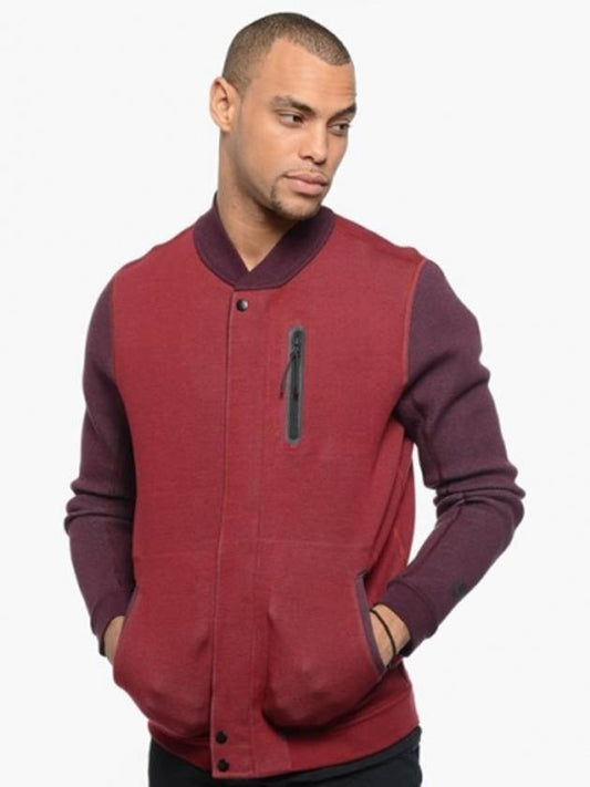 016143806253MM Tech Fleece Varsity JacketBurgundy - NIKE - BALAAN 1