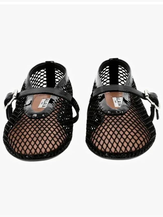 Buckle Strap Mesh Flats Black - ALAIA - BALAAN 4