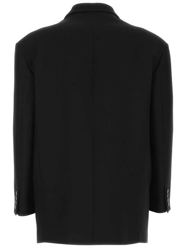 floral detail button blazer jacket black - VALENTINO - BALAAN 3